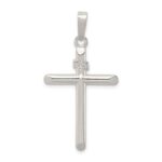 Sterling Silver Polished INRI Cross Pendant