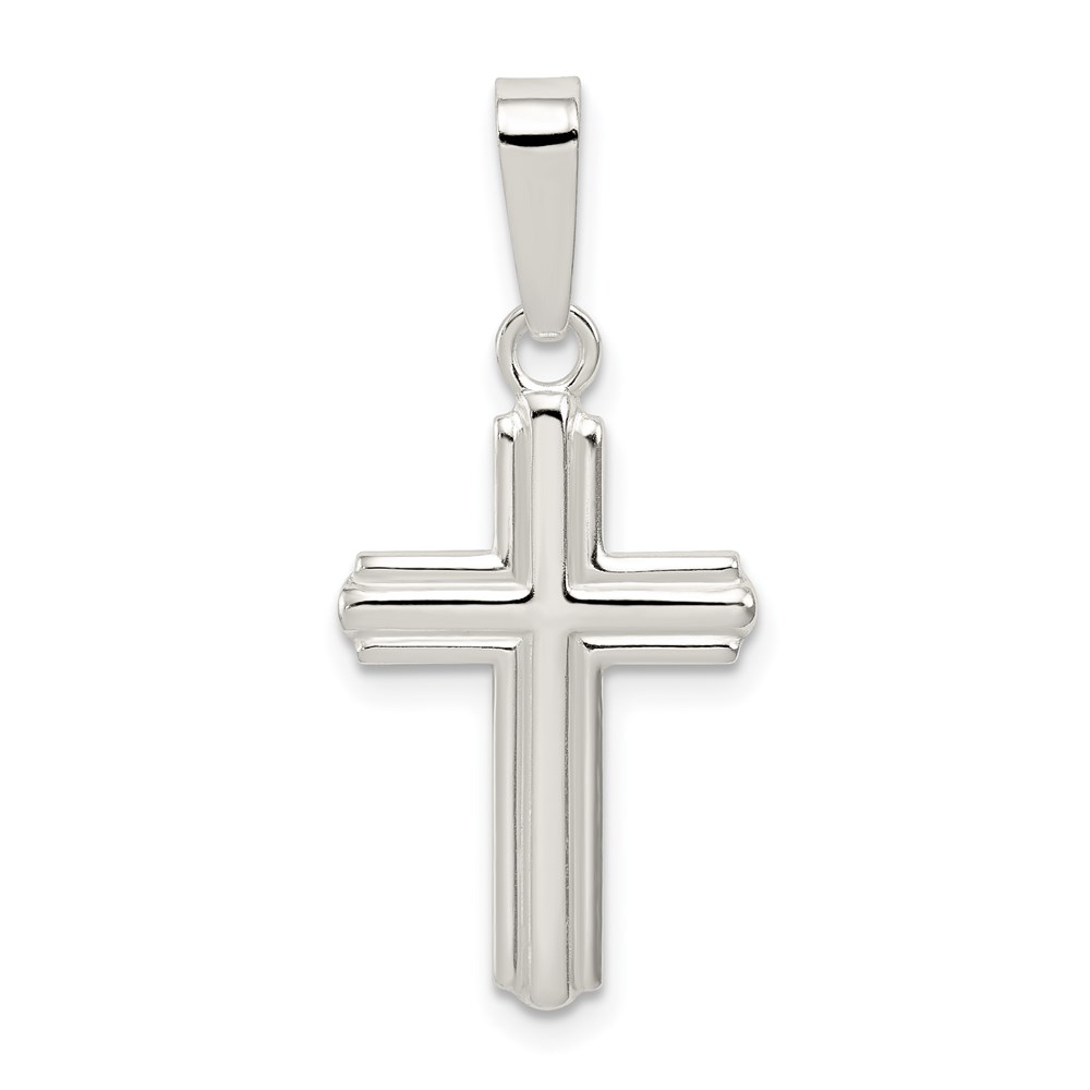 QC7288.jpg Sterling Silver Polished Cross Pendant - Image 1