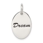 Sterling Silver Polished Enamel Dream Pendant