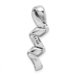Sterling Silver Rhodium-plated Love, Live, Laugh Charm - Image 3