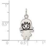 Sterling Silver Enameled Girl Charm - Image 3