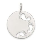 Sterling Silver Polished Me & Mom Pendant - Image 4