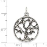 Sterling Silver Antiqued Tree Charm - Image 3