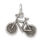 Sterling Silver Antiqued Bicycle Charm - Image 3