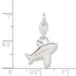 Sterling Silver Polished Airplane Charm - Image 4