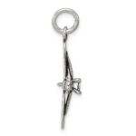 Sterling Silver Antiqued Airplane Charm - Image 2