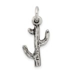 Sterling Silver Antiqued Cactus Charm - Image 3