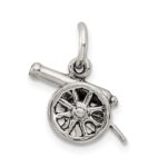 Sterling Silver Antiqued Cannon Charm - Image 3