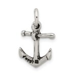 Sterling Silver Antiqued Anchor Charm - Image 3