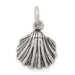Sterling Silver Antiqued Seashell Charm
