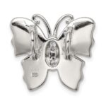 Sterling Silver Rhod plated Blue Inlay Creat Opal Butterfly Pendant - Image 4