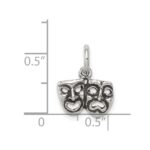 Sterling Silver Antiqued Comedy/Tragedy Face Charms - Image 4