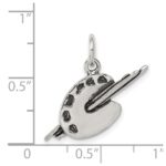 Sterling Silver Antiqued Artist Palette Charm - Image 4