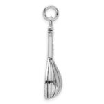 Sterling Silver Antiqued 3D Mandolin Charm - Image 2