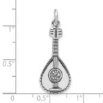 Sterling Silver Antiqued 3D Mandolin Charm - Image 4