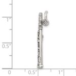 Sterling Silver Antiqued Clarinet Charm - Image 3
