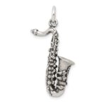 Sterling Silver Antiqued Saxophone Charm