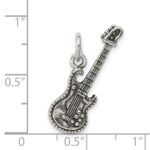 Sterling Silver Antiqued Electric Guitar Charm - Image 4