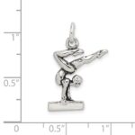 Sterling Silver Antiqued Gymnasts Charm - Image 4