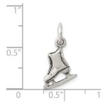 Sterling Silver Antiqued Ice Skate Charm - Image 3