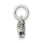 Sterling Silver Antiqued Dog Charm - Image 2