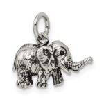 Sterling Silver Antiqued Elephant Charm - Image 5