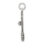 Sterling Silver Antiqued Tennis Racquet Charm - Image 2