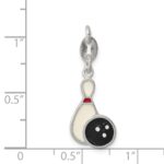 Sterling Silver Polished Enamel Bowling Charm - Image 3
