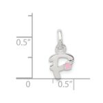 Sterling Silver Letter P with Enamel Pendant - Image 4