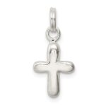 Sterling Silver Polished Cross Charm - Image 4
