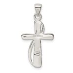 Sterling Silver Polished Cross Pendant - Image 4