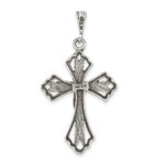 Sterling Silver Antiqued Cross Pendant - Image 4