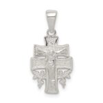 Sterling Silver Polished Mini INRI Crucifix Pendant