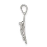 Sterling Silver Polished Mini INRI Crucifix Pendant - Image 2