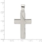 Sterling Silver Polished Cross Pendant - Image 3