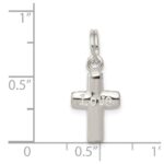 Sterling Silver Polished LOVE Cross Charm - Image 3