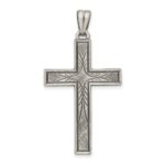 Sterling Silver Antiqued, Polished and Brushed Latin Cross Pendant