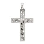 Sterling Silver Antiqued Beaded Filigree Crucifix Pendant - Image 4