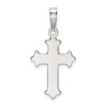 Sterling Silver Polished Textured Crucifix Pendant - Image 4