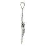 Sterling Silver Antiqued Crucifix Pendant - Image 2