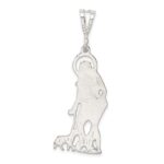 Sterling Silver Polished & Textured St. Lazarus Pendant - Image 4