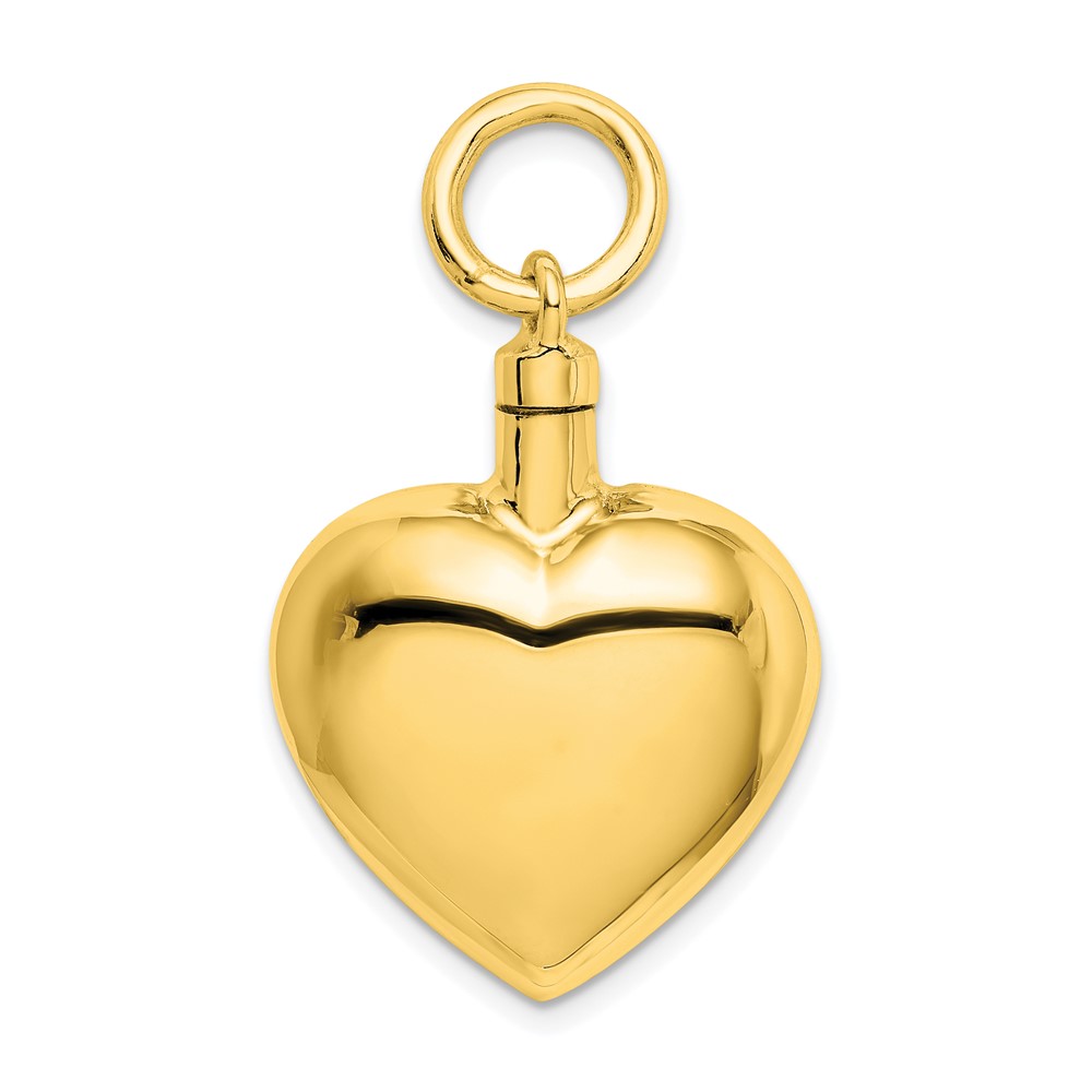 QC8401GP.jpg Sterling Silver Gold-tone Polished Heart Ash Holder Pendant - Image 1
