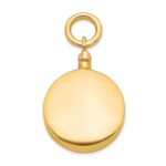 Sterling Silver Gold-tone Polished Round Ash Holder Pendant - Image 3