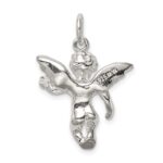 Sterling Silver Polished Full Angel Figure 3-D Pendant - Image 4