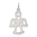 Sterling Silver Polished Angel w/ Heart Charm - Image 4