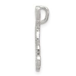 Sterling Silver Polished & Textured Letter K Initial Chain Slide - Image 2