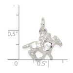 Sterling Silver Horse w/Rider Charm - Image 3