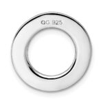 Sterling Silver Rhodium-plated Polished Follow Your Dreams Chain Slide - Image 3