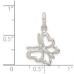Sterling Silver Polished Butterfly Charm - Image 3