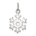 Sterling Silver Polished Snowflake Charm - Image 4
